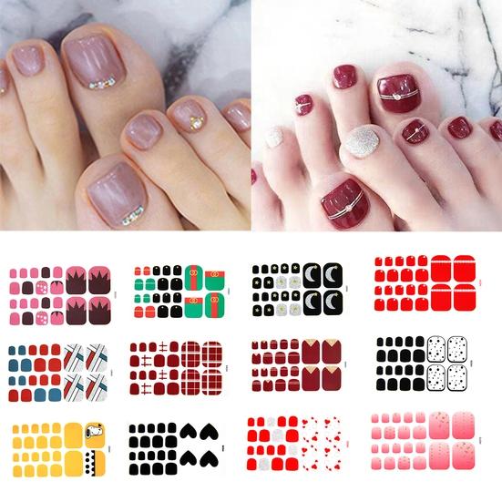 

Носок Наклейка для ногтей Чехол Водонепроницаемый Полный Маникюр Наклейки Различные формы Блеск Ногти на пальцах ног