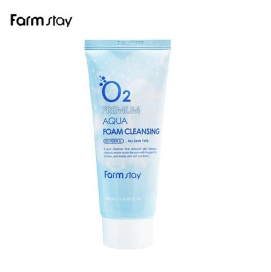 FARM STAY O2 Premium Aqua Foam Cleansing 100ml (3 Options)