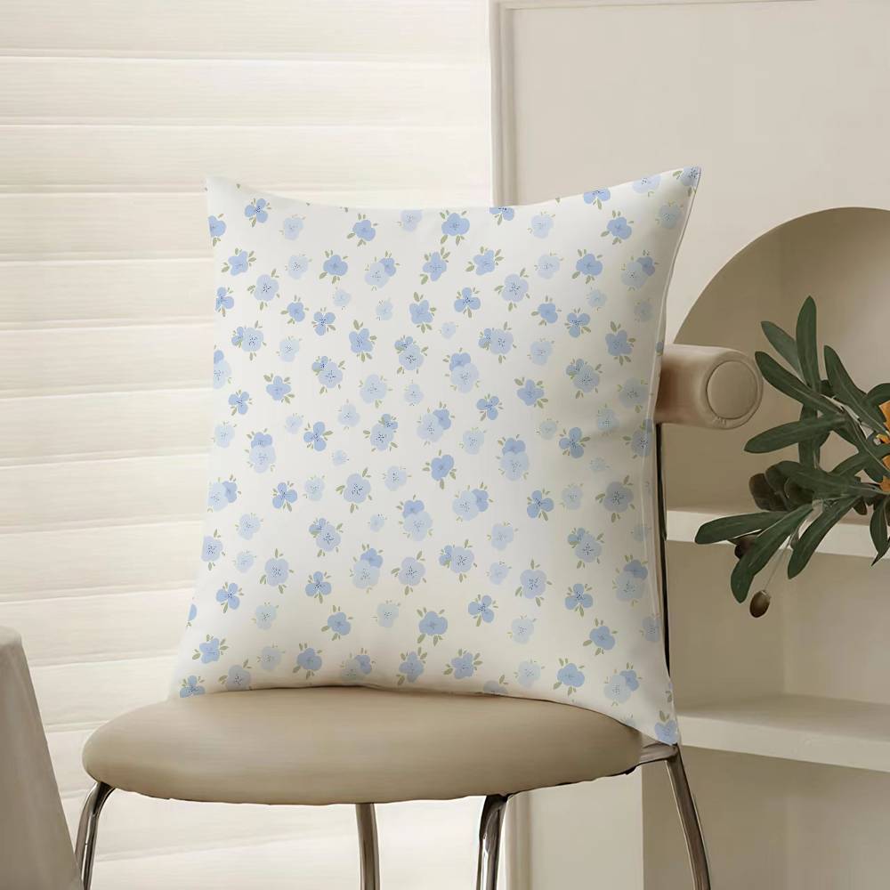 Elegant Flowers With Artistic Patterns Pillow Case Comfort Sofa Bed Silky elegant Invisible zipper Decorative cushion cover