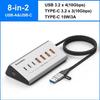 10Gbps USB 3.2 Docking Station Hub Type C Splitter Data Transfer Adapter with Card Reader Multi 7/8 Ports Switch For PC Laptop