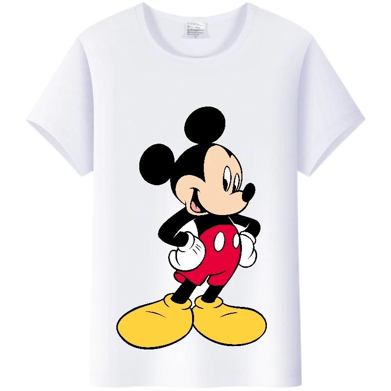 Cute Disney Cartoon Woman Tshirt Mickey Mouse Minnie Tops Friends Y2k Streetwear Blouses Plus Size Clothes Summer T-shirts
