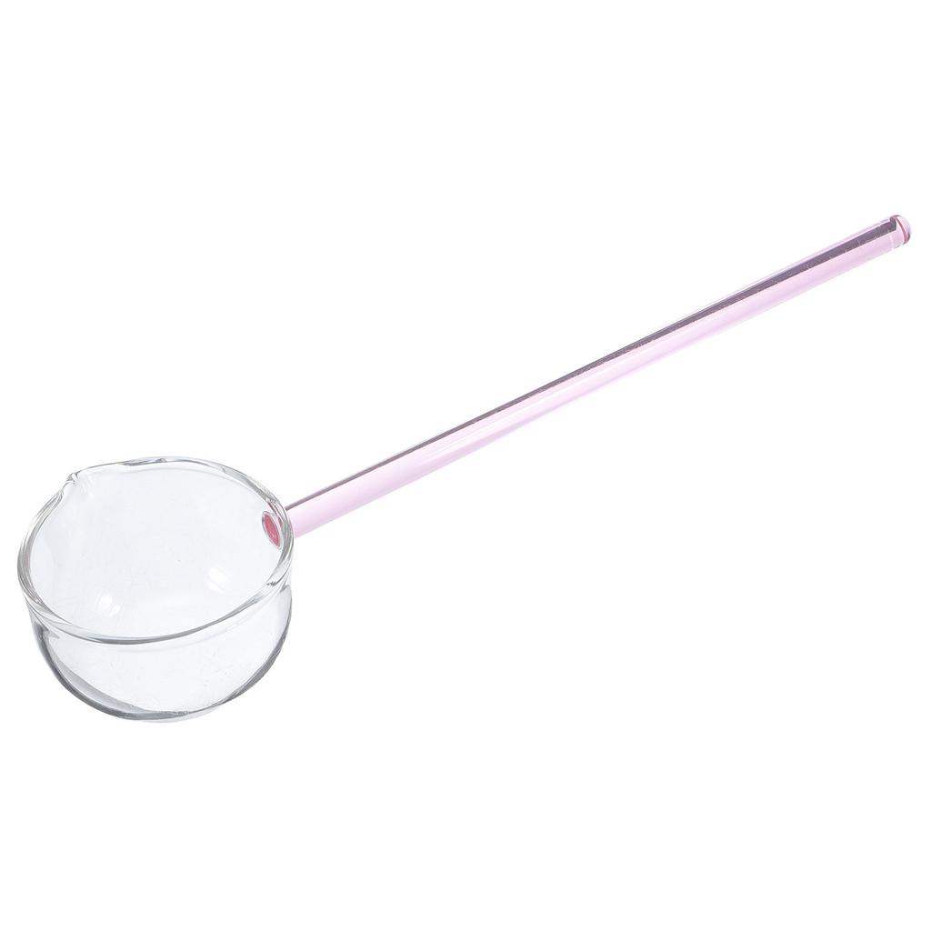 Creative Glass Spoon Long Handle for Mixing and Serving Temperature Resistant Spoon Ideal for Latte Cappuccino Hot Chocolate