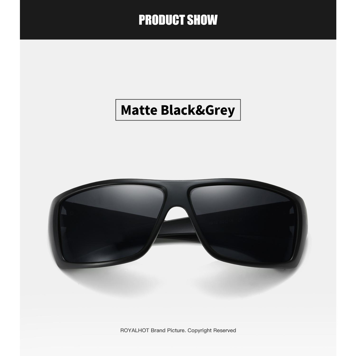 RoyalHot унисекс поляризационные синие спортивные солнцезащитные очки винтажные — фото 8