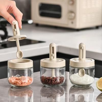 Pepper Glass Seasoning Bottle Household Telescopic Seasoning Jar  for Kitchen