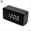LED Wooden Clock Desktop Silent Electronic Alarm Clock Home Ornament Clock USB Dry Battery Dual-purpose Alarm Clock