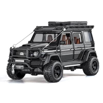 Modello di auto pressofusa in lega di metallo Mercedes Benz BRABUS G550 4*4 fuoristrada SUV 1/32, simulato, ornamenti decorativi alla moda, oggetti da collezione