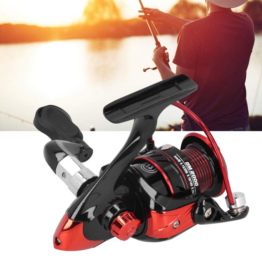 Sea Rod Reel, Sturdy Durable Spinning Reel, Spinning Wheel Spool for Rock Pole Ice Fishing Pole Stainless Steel Sea Pole Raft Pole Lure Rod (DM2000)