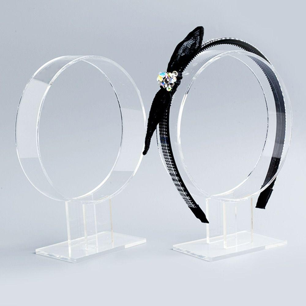 Transparenter/schwarzer Haarband-Ausstellungsständer, Acryl-Kopfbedeckungs-Aufbewahrungsregal, Stirnband-Halter, Haarband
