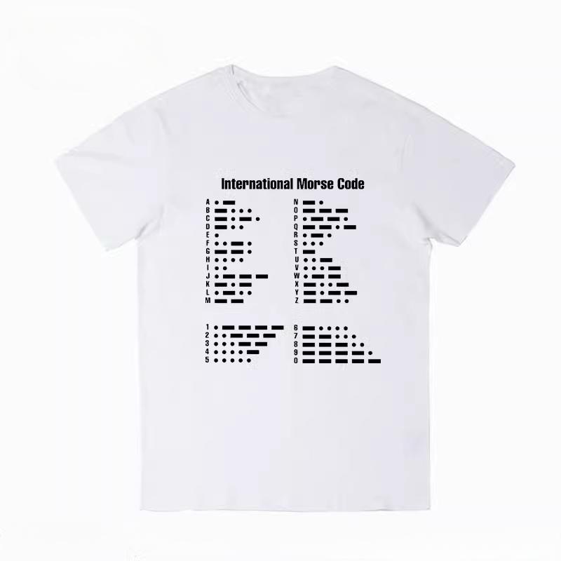 Morsecode Computercode Männer und Frauen Wissenschaft Ingenieurwesen Kryptographie Große Größe Anpassbar T-Shirt Herren