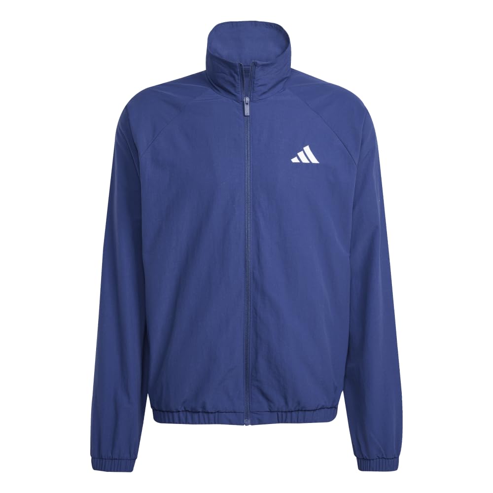 Adidas Ветровка Essentials Woven Track Top JVI50 Темный Размер L Мужской Синий/Белый (JM1773)