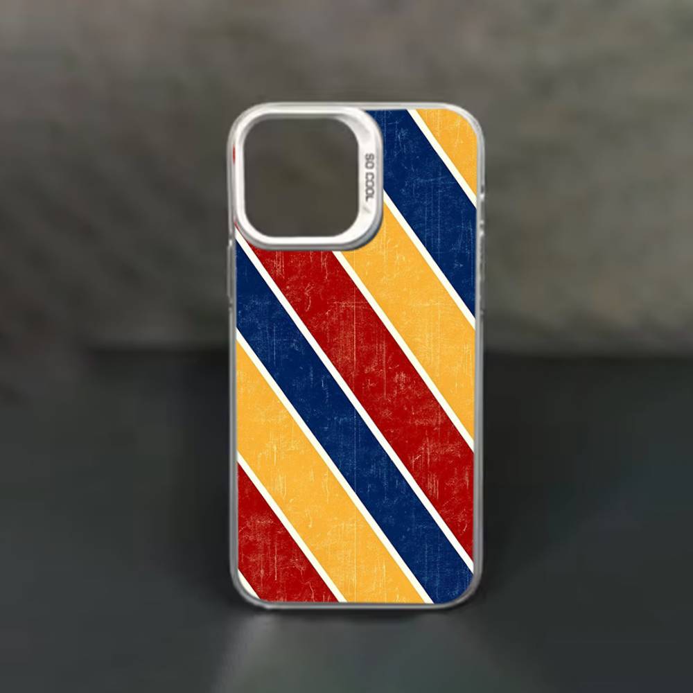 Colorful Striped Minimalist INS Couple   phone Case for iPhone 17 11 12 Pro Max Plus Mini Air SE  16e 14 15 16 13 Soft Shell