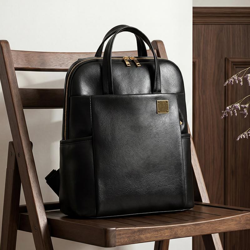Business Backpack Female PU Backpack Student Schoolbag