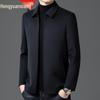 Hengyuanxiang 2025 Men's High-End Cashmere Wool Coat - Autumn/Winter Business Casual Suit for Young/Middle-Aged Men