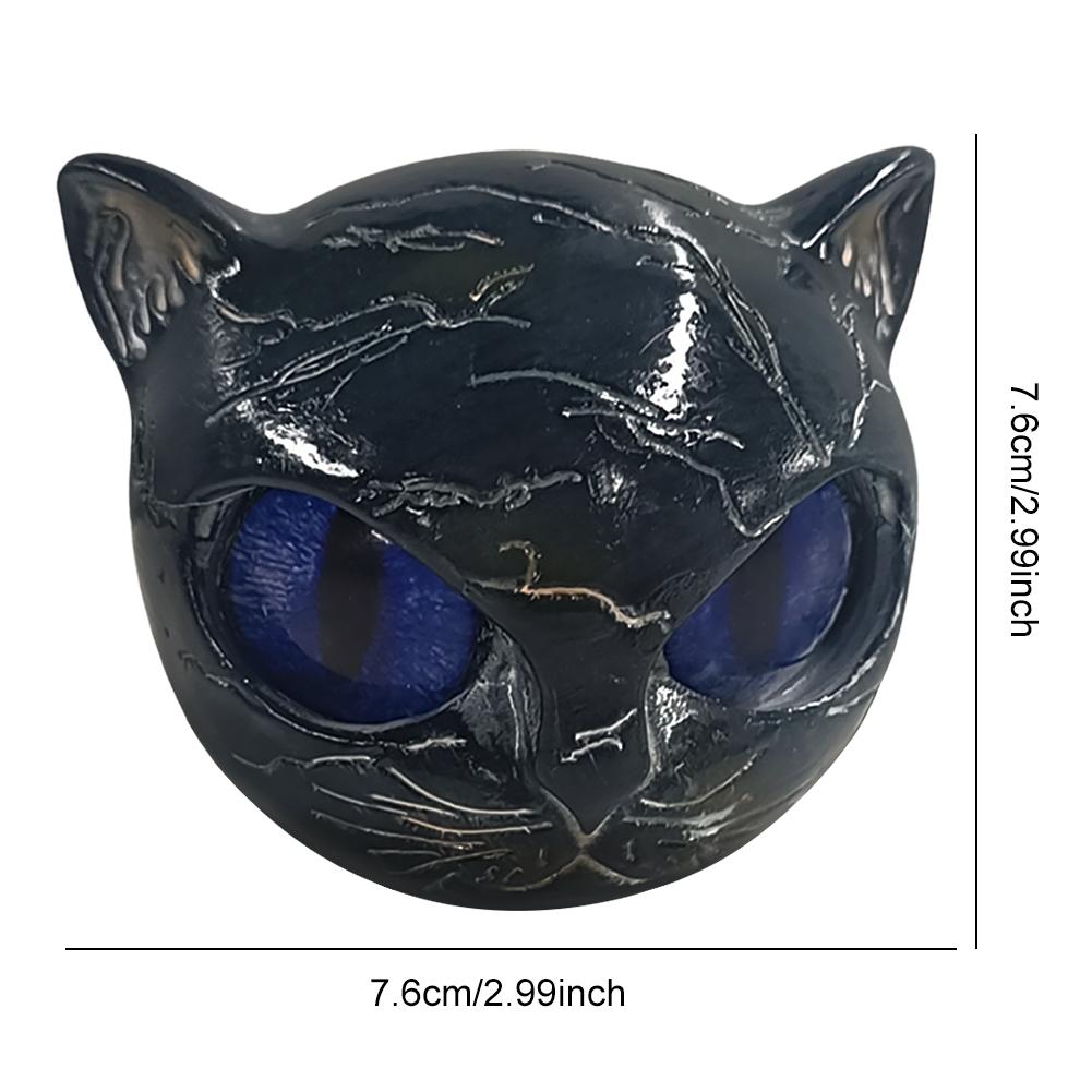 Katt Stein Skulptur Dekorativ Kunst Statue Katt Stein Statue for Halloween Soverom Bokhylle Dekorasjon