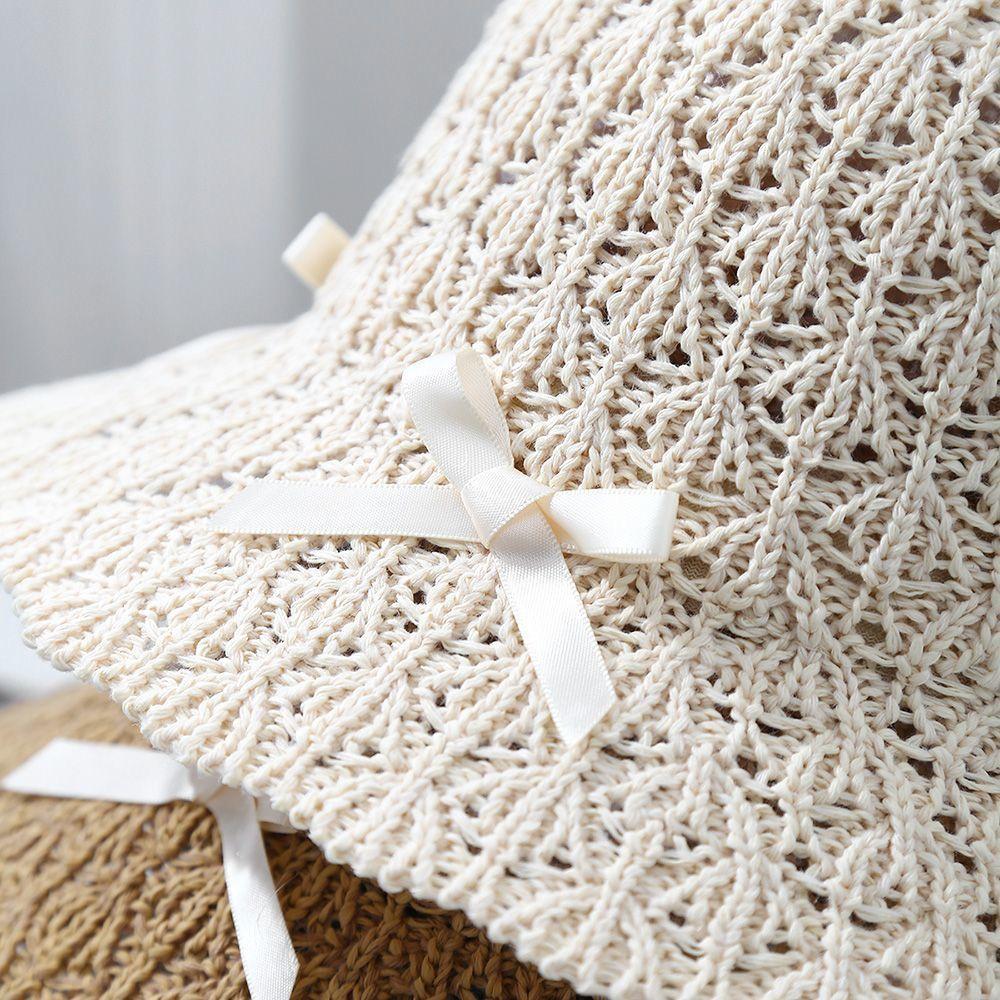 Summer Basin Hat Sunshade Beach Hollow Straw Hat Women Travel Hat Sun Hat Sun Hat Sun Hat Bucket Hat