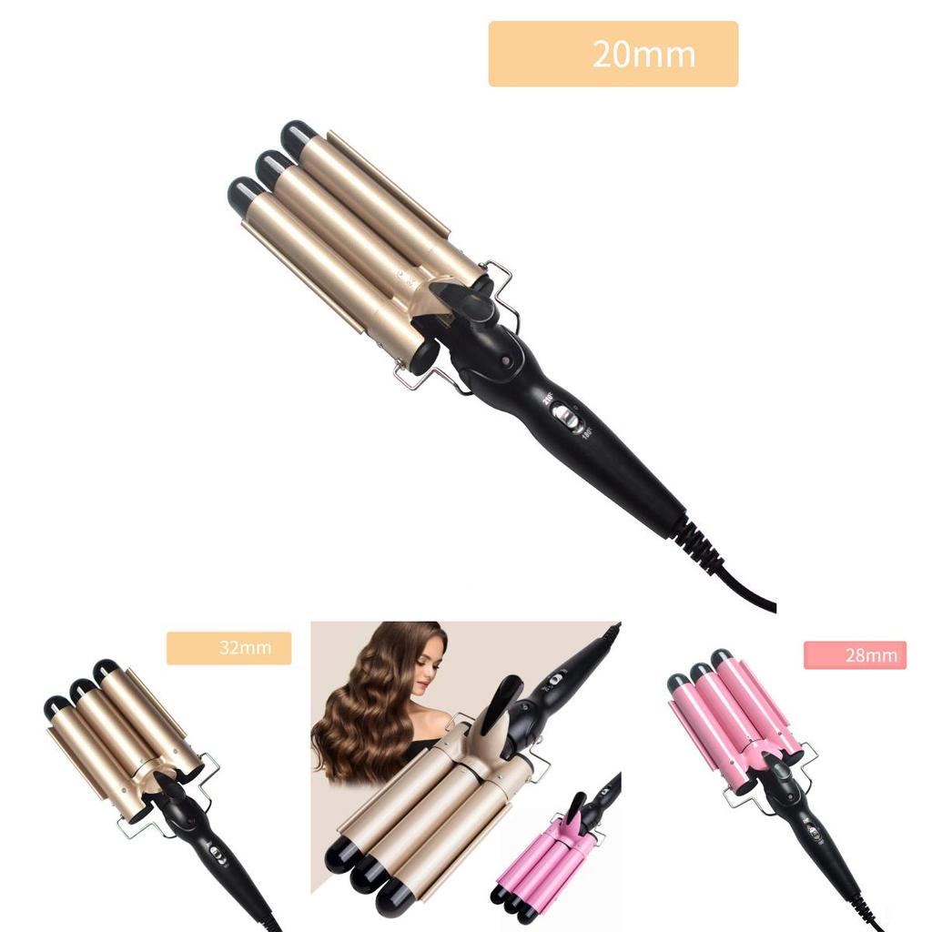 Перукарня Керамічна 3-ствольна плойка для завивки волосся Створюйте ідеальні локони за лічені хвилини