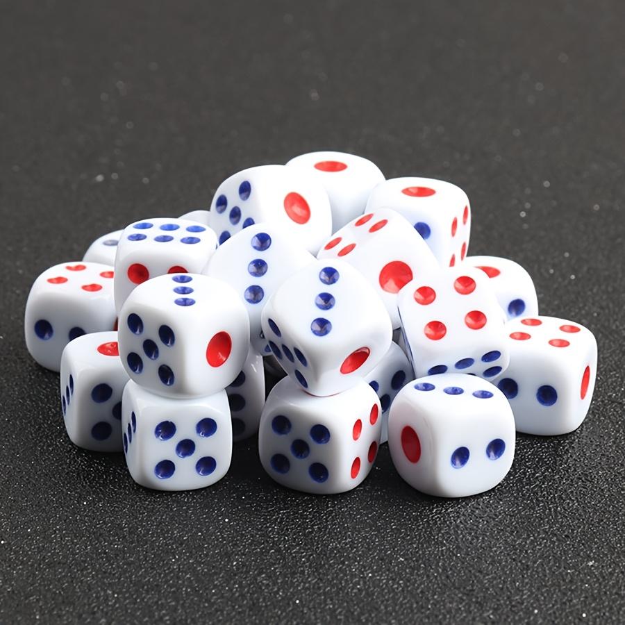 20/40/100pcs Classics Rounded Dice 10mm D6 Blue Red Dice for Bars KTV Puzzle Entertainment Dice Board Games Poker Game JXB