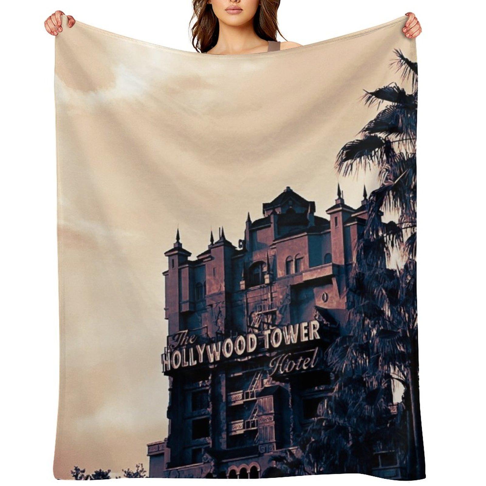 Tower of horror Throw Blanket Thin Camping Flannel Fabric Sofa Throw Blankets 30x40in
