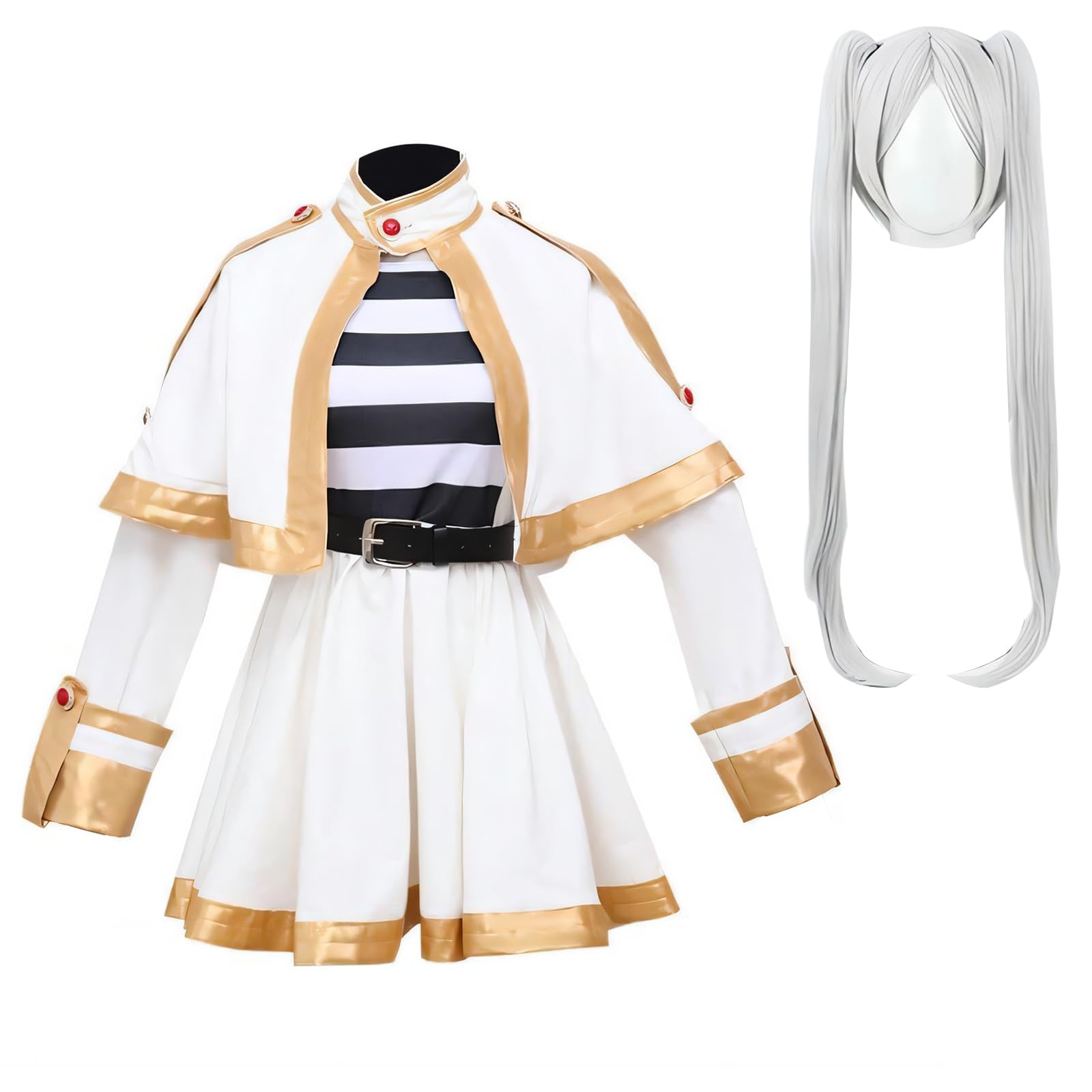 

COSIWO Небо Фрайрен Косплей Комплект Униформы с Идеально подходит для сцены и на каждый день Размер S Парик, Костюмы, Выступления, Носка,