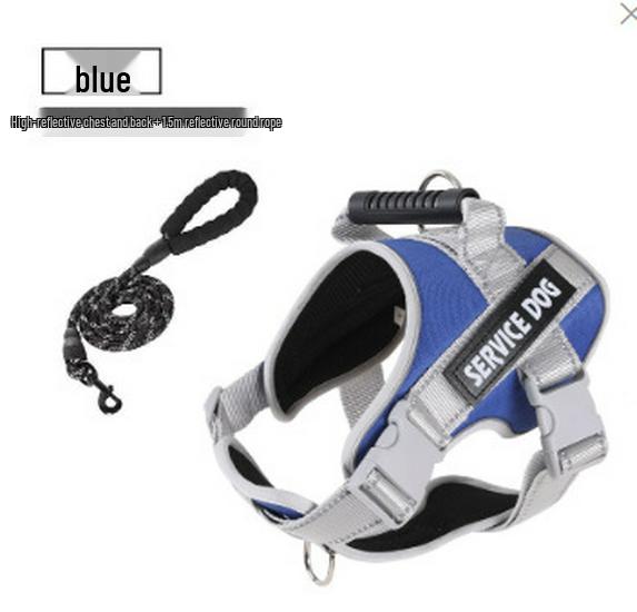 K9 Saddle Style Dog Harness & Leash - Explosion-Proof, Medium/Large Breeds, Border Collie, Golden Retriever