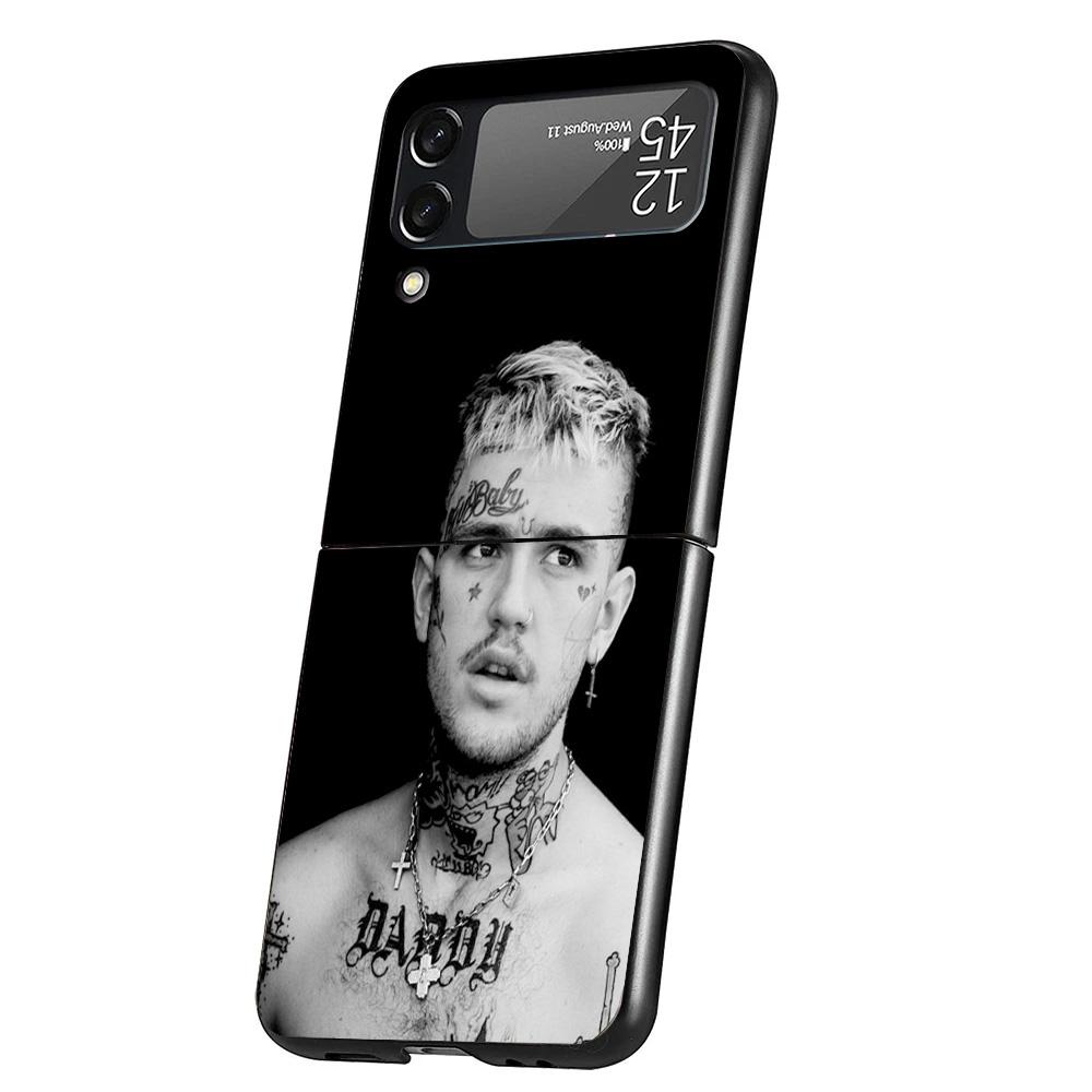 Lil Peep Singer Case Phone Cover for Samsung Galaxy Z Flip 6 5 4 3 5G ZFlip6 ZFlip5 ZFlip4 ZFlip3 Black Hard Trend Fundas