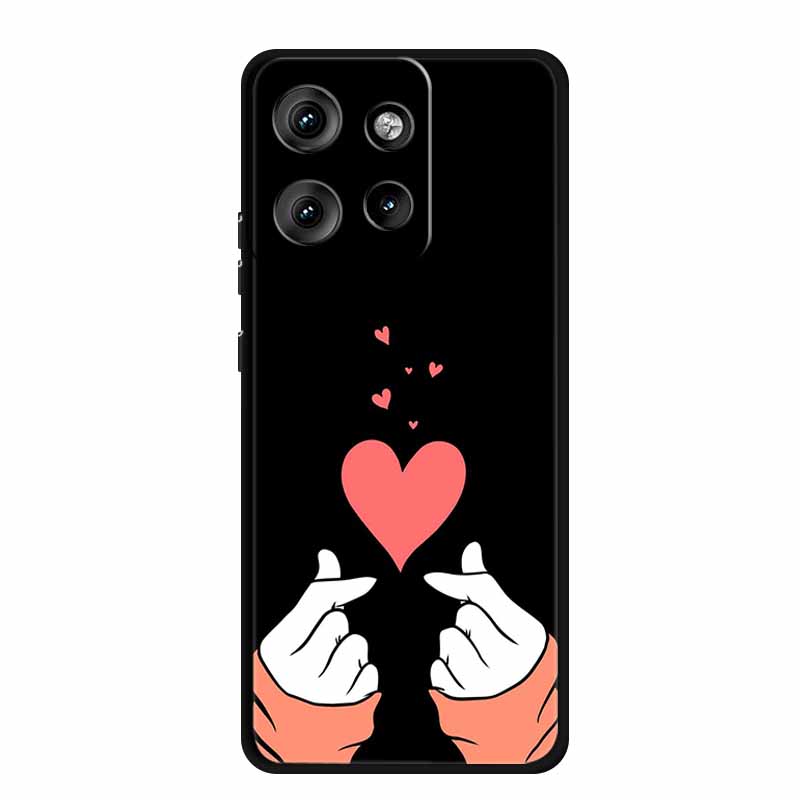 Pro pouzdro Moto Edge 50 Neo Luxusní měkké silikonové TPU pouzdra na telefon pro Motorola Edge 50 Neo Moto S50 5G Nárazuvzdorné kryty ve tvaru srdce Fundas