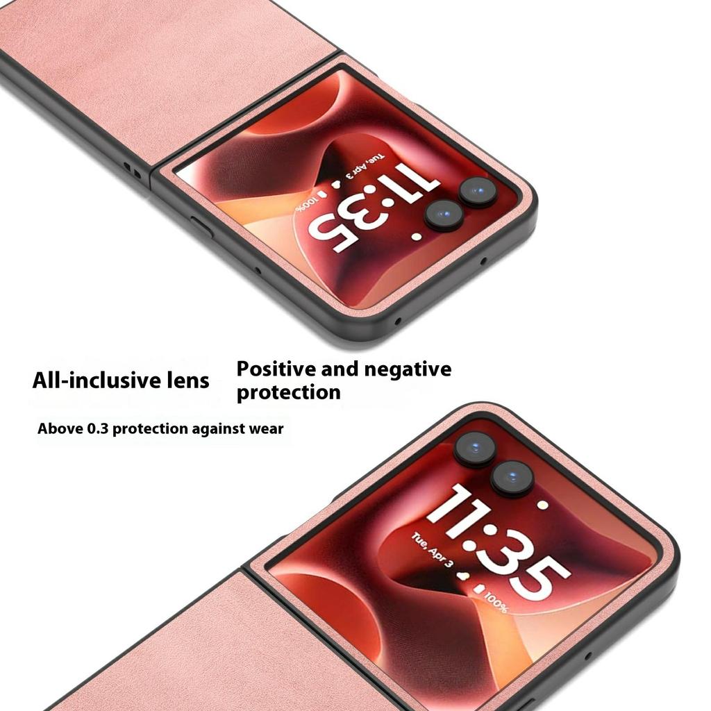 ABEEL For Motorola Razr 60 Ultra 5G Case Cowhide Texture Anti-Drop PU + PC Phone Cover