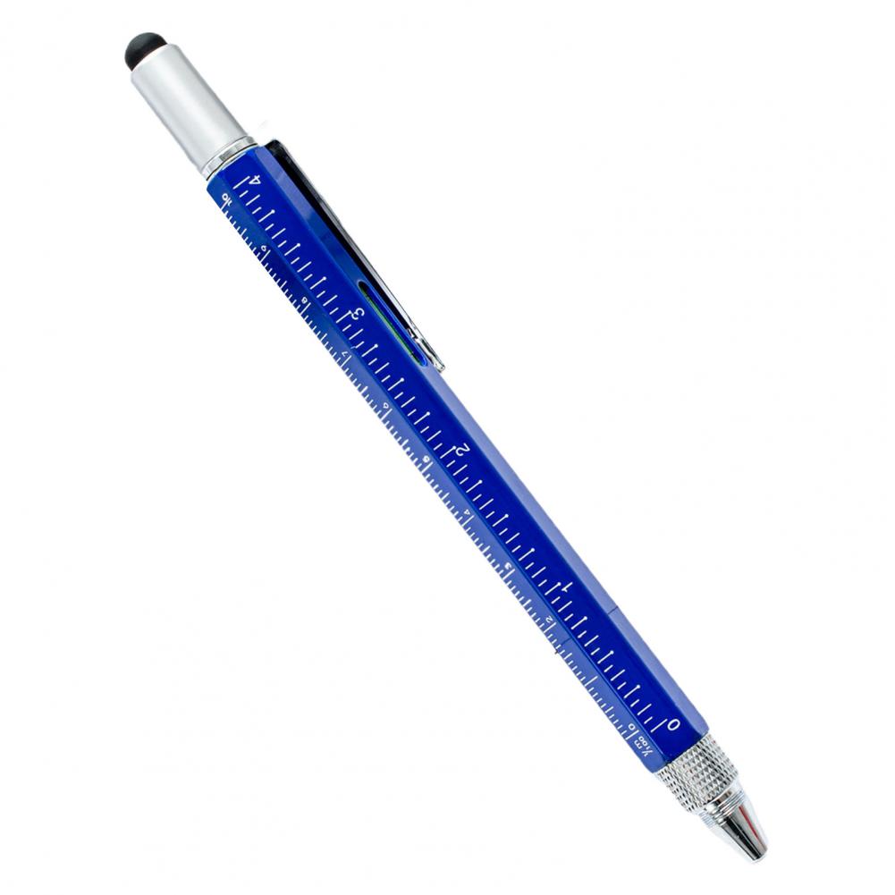 Multitool Pen 6 In 1 Multi Functional Ballpoint Student Kid Ruler Scale Touchscreen Screwdriver Tech Tool Pen Office