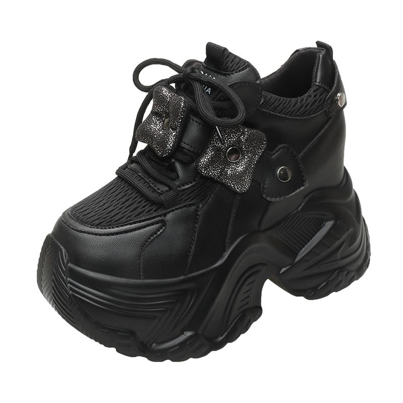 10CM Women Casual Platform Sneakers High Heels New Spring Sports Vulcanized Shoes Cute Trainers Chunky Sneakers Zapatos Mujer