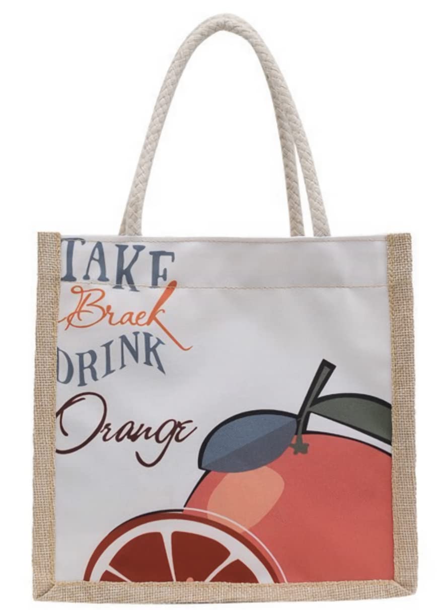 

Сумка-тоут Сумка-тоут Маленькая эко-сумка с изображением персонажа Мини с застежкой-молнией для женщин [Donary] (оранжевый)