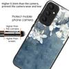For Samsung Galaxy A35 5G Case Pattern Print Design Tempered Glass+TPU Phone Cover