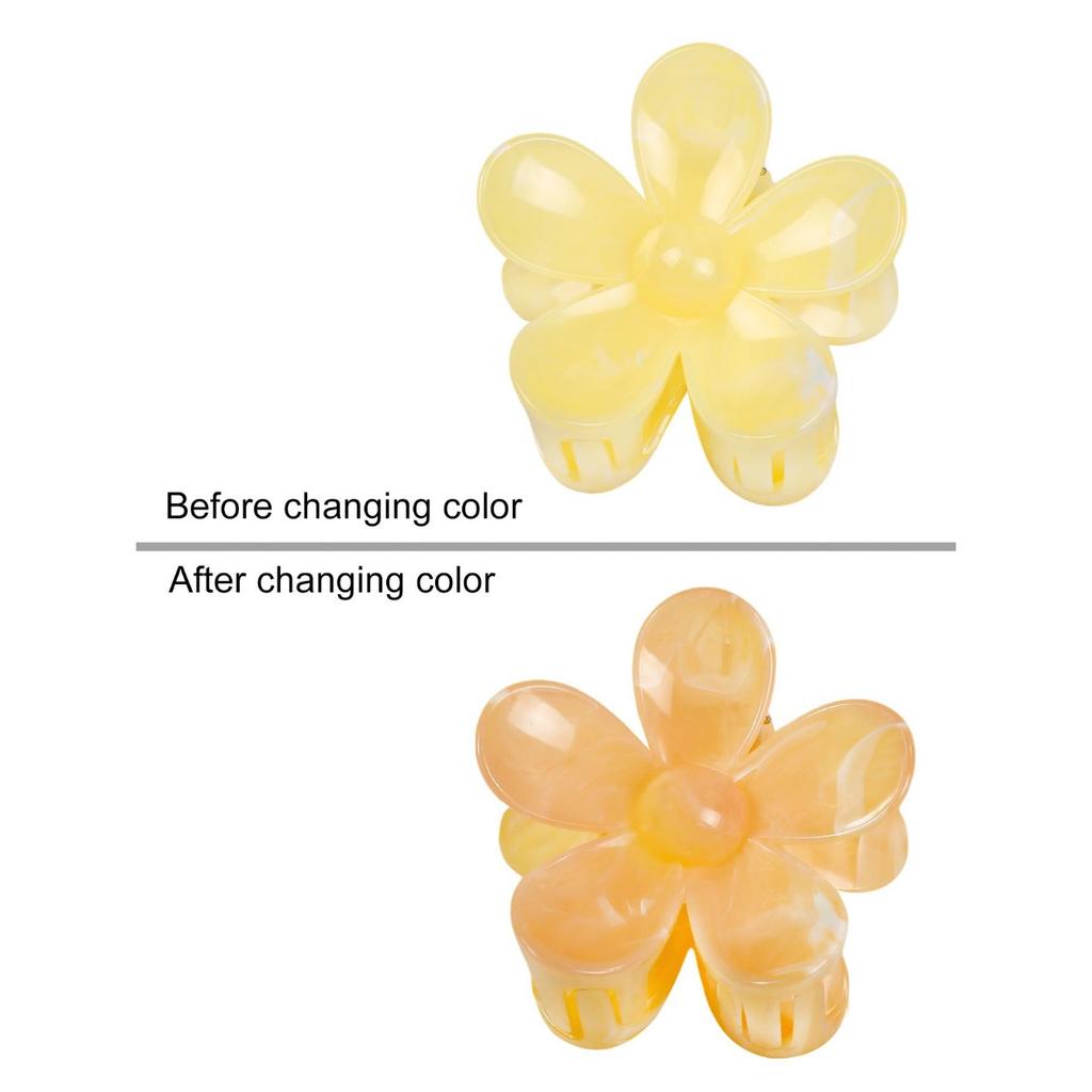 New Hawaiian Flower Hair Claw Clips Discoloration In Sunlight, Strong Hold Beach Hair Accessories for Women Thin Thick Hair