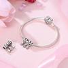 100%Stering Copper Parent-Child Hand-In-Hand Charms Bead Family Friend Pendant Fit Original Bracelet Diy For Women Jewelry