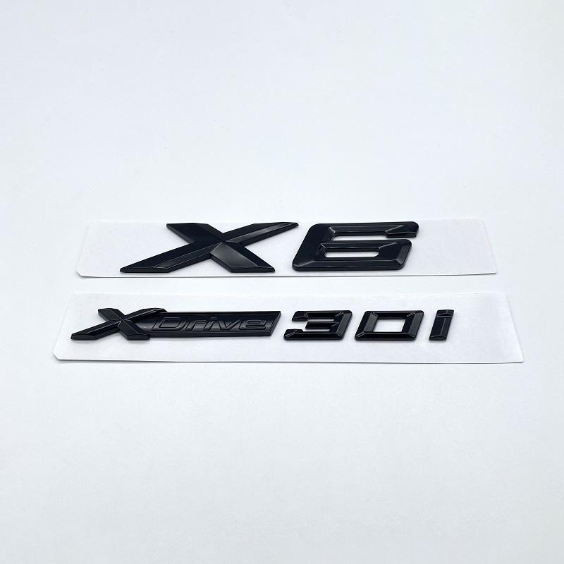 for BMW X6 Car Fender Emblem Badge Trunk Sticker XDrive28i XDrive30i XDrive35i XDrive40i XDrive50i XDrive30d XDrive35d