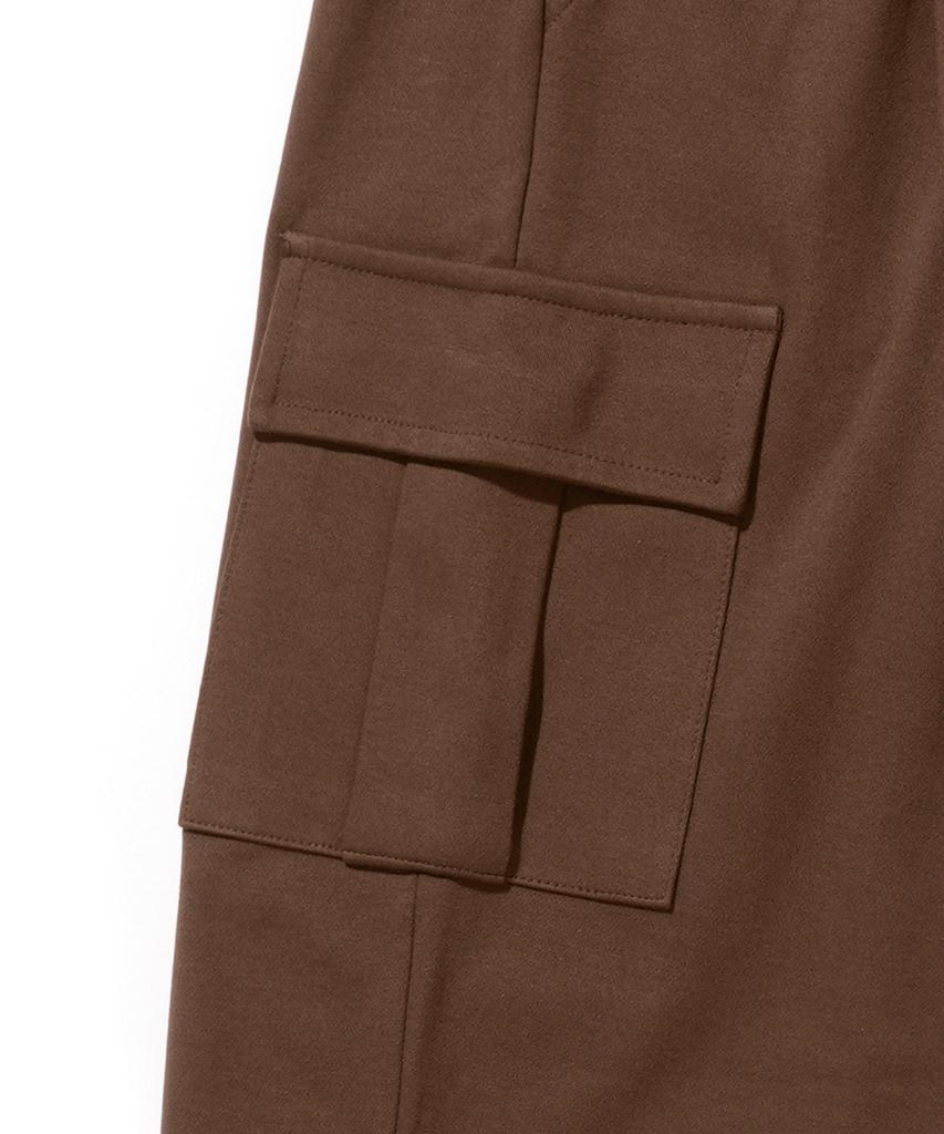 GAKKAI UNIONS One-Pleat Wide Sweatshirt Cargo Pants Brown