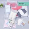 In Stock Semi-Transparent Frosted Zipper Clothing Bag - Self-Sealing Plastic Storage for Underwear and Travel