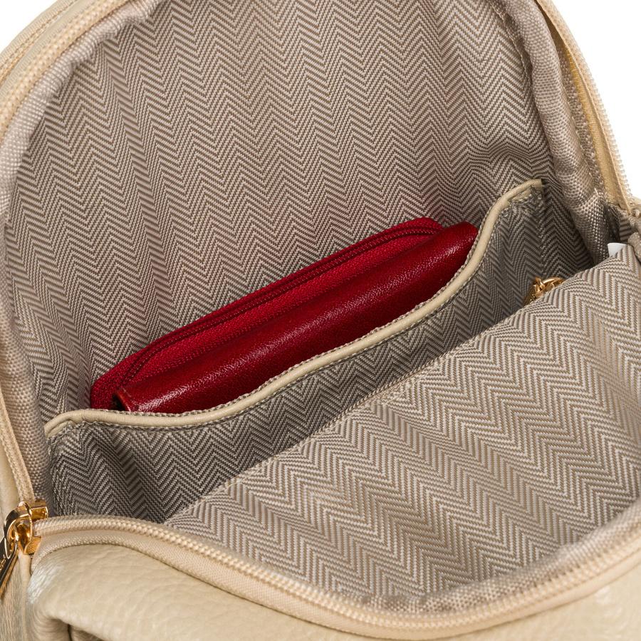 Modna I Funkcjonalna Beżowa Saszetka Damska Crossbody Z Eko Skóry Peterson