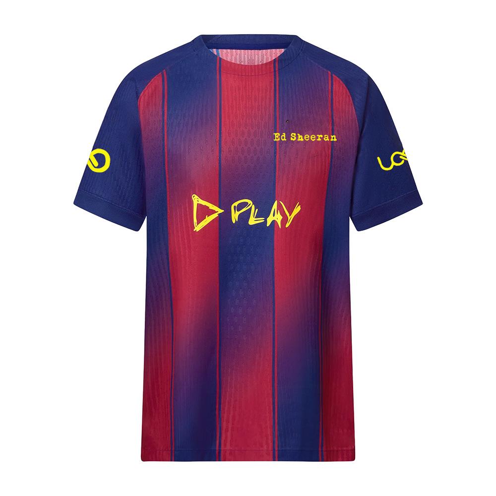Ed Sheeran Play Soccer Jersey Loop Tour Music Fan Football High Street Sportswear Summer Women Men Short Sleeve Round Neck Tees