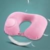 Foldable Portable Pillow Car Neck Protection U-shaped Inflatable Pillow Adjustable Support With Storage Pouch For Camping Travel