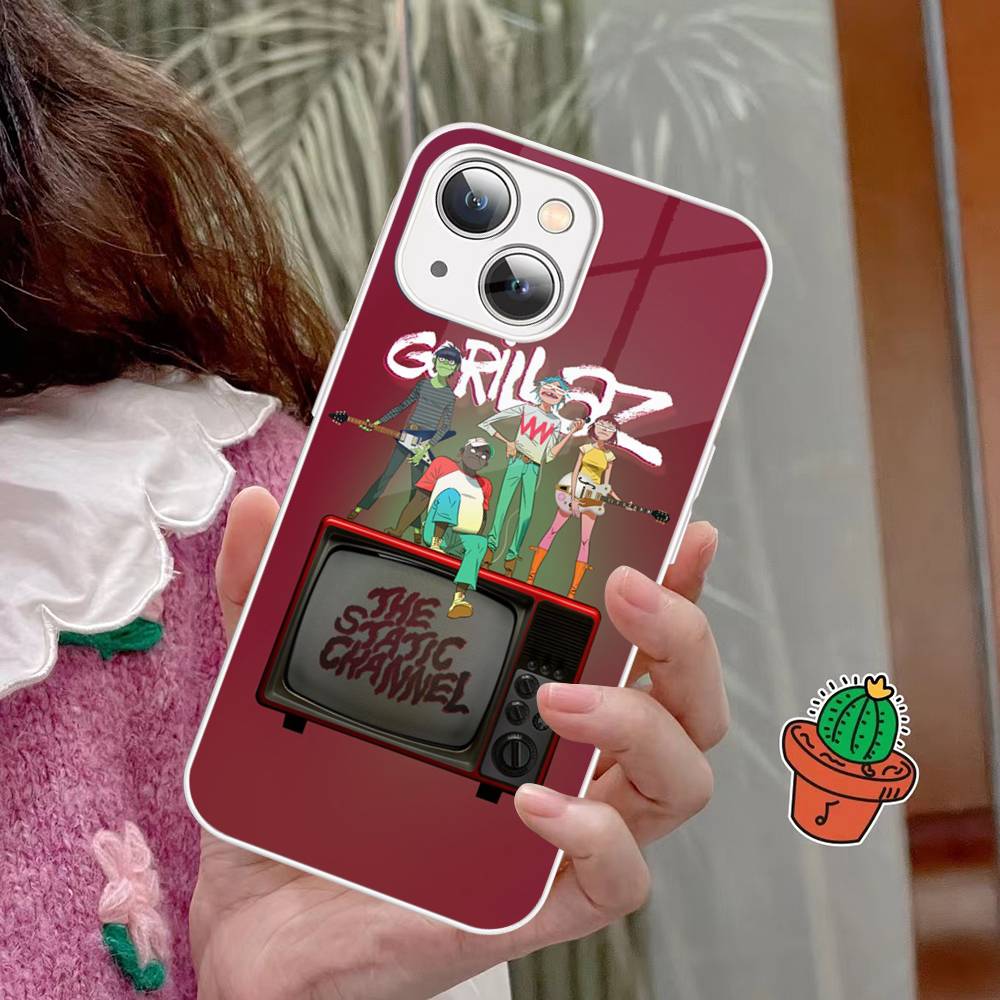 Hip Hop G-Gorillaz Phone Case For IPhone 15 13 12 Mini 11 Pro XS Max X XR 14 Plus Tempered Glass Cover