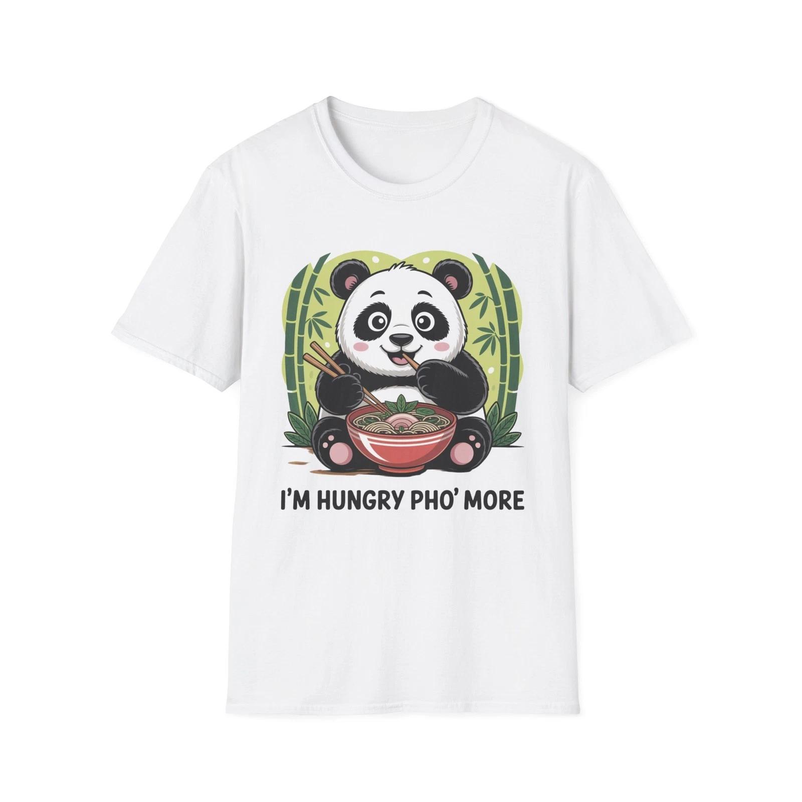 Funny Panda T-Shirt | I m Hungry Pho more Tee | Graphic Tee for Food Lovers | 3XL