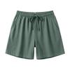 Women Drawstring Waist Cotton Linen Shorts with Pockets Casual Loose Fit Summer Beach Shorts with Back Pocket