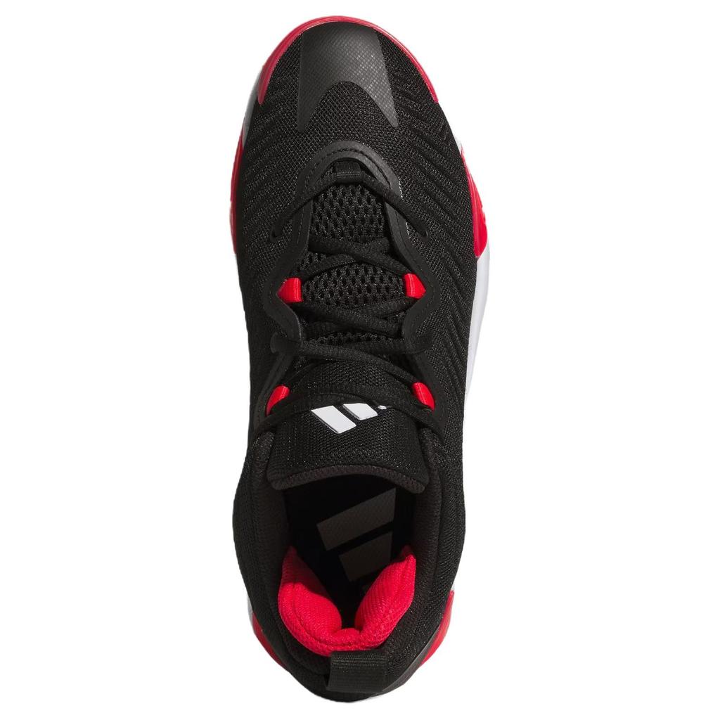 adidas INITIATION Cushioning, Slip Resistant, Abrasion Resistant, Rebound Low Top Basketball Shoes Men's Black Red Sneakers JS0464