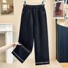 DIMANAF 2026 Herbst Winter Neu Übergröße Damen Jeans Lange Hosen Denim Hosen Lässige Hose mit elastischem Bund Einfarbig Lday Vintage