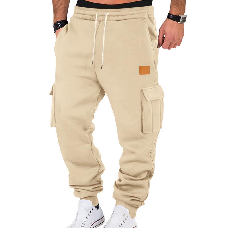 New men's autumn and winter sports and leisure trousers men's sports multi-pocket work trousers sweatpants men