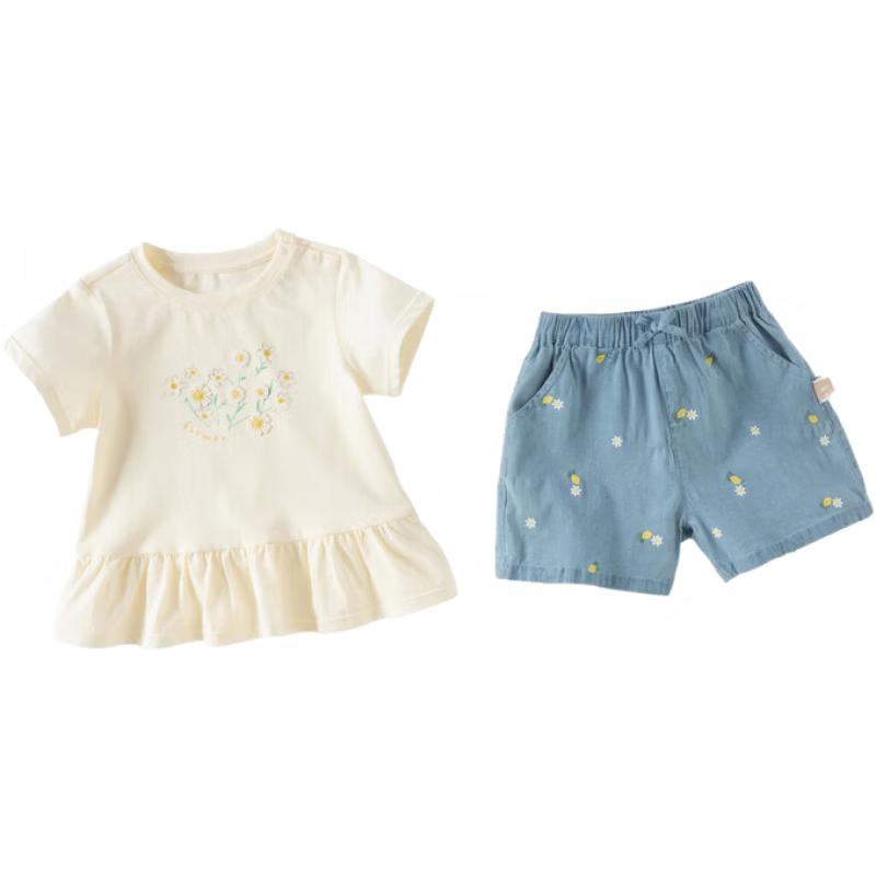 

DAVE & BELLA Girls Summer T-Shirt & Denim Shorts Set 80cm