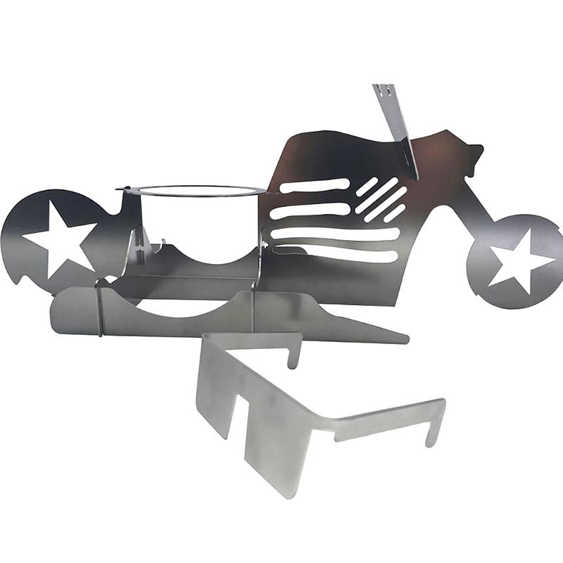 

American Motorcycle Bbq Steel Rack Funny Chicken Stand With Beer Can Holder Grilling Tool Roast Barbecue Accessories Outdoor