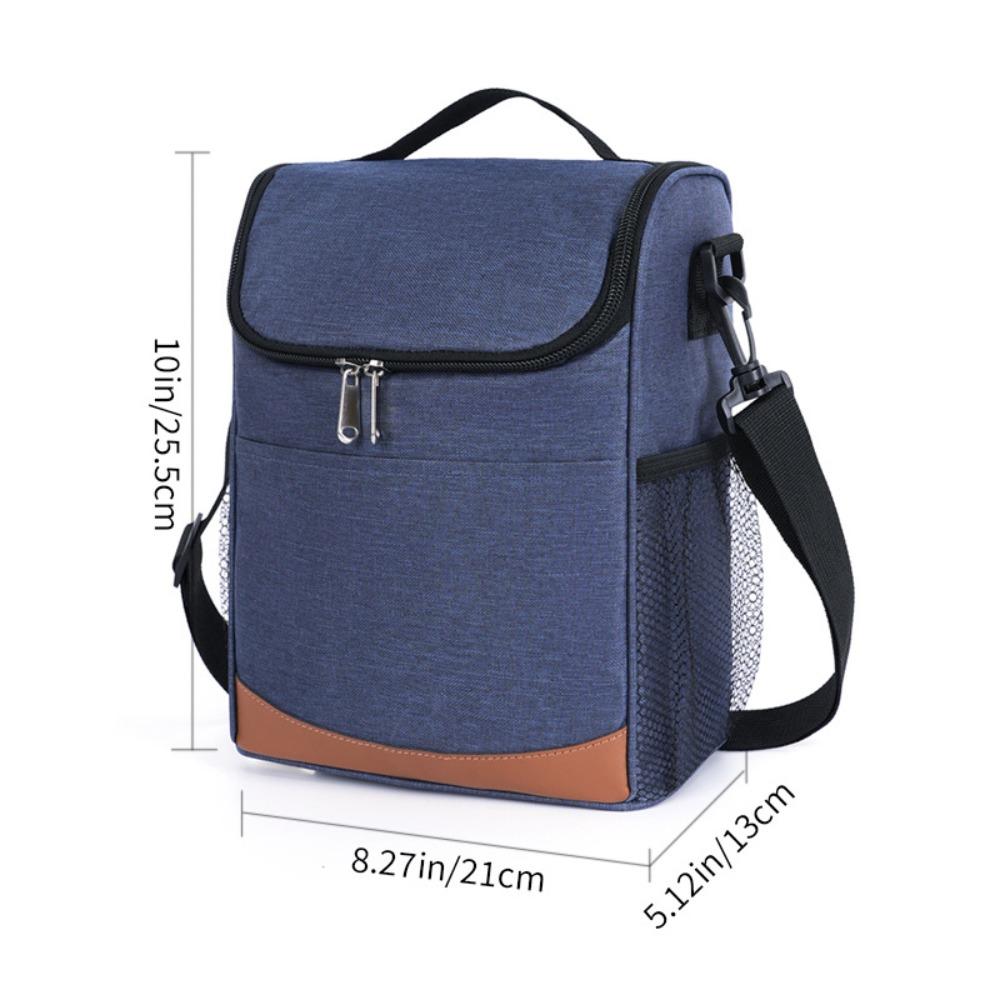 Insulated Lunch Bag Large Capacity with Shoulder Strap Food Thermal Bag Waterproof Reusable Lunch Box For Office Work Picnic