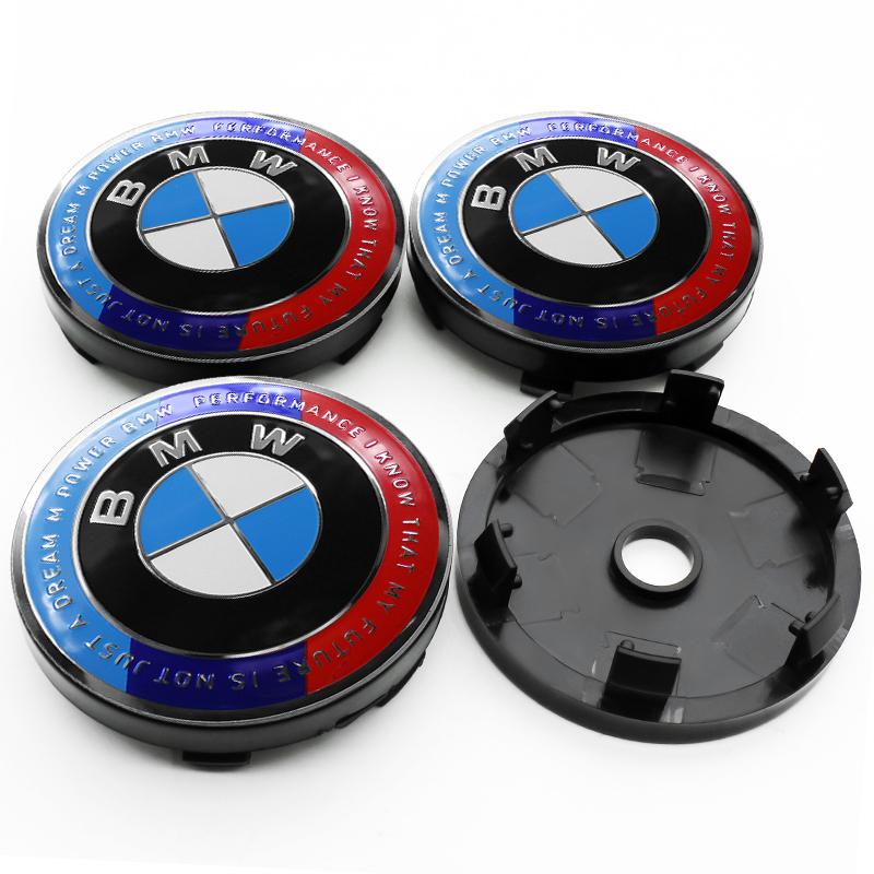 4Pc 56mm+60mm Car Logo Wheel Center Cap Emblem For BMW M Performance E46 E90 E60 F10 E39 F30 E36 F20 E87 E90 E70 Hub Cover Badge