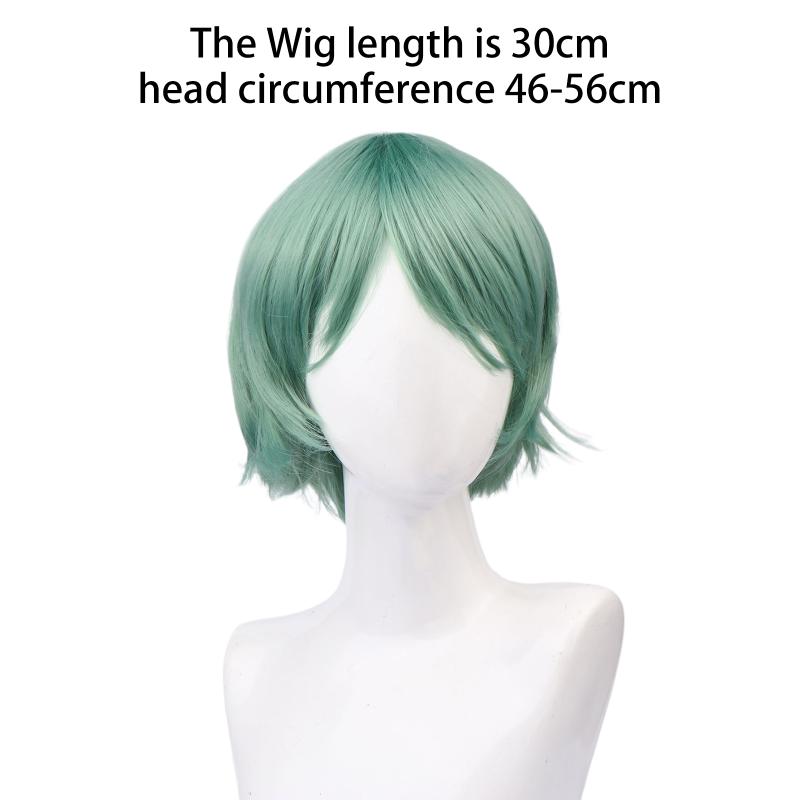Demon Hunters Costume Wigs Saja Boys Baby Cosplay Synthetic Wig Green Short Wigs Halloween Party Supplies Cosplay Props